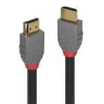 Lindy Anthra Line - Cavo HDMI con Ethernet - HDMI maschio a HDMI maschio - 3 m - tripla schermatura - nero - di forma rotonda, supporto 4K